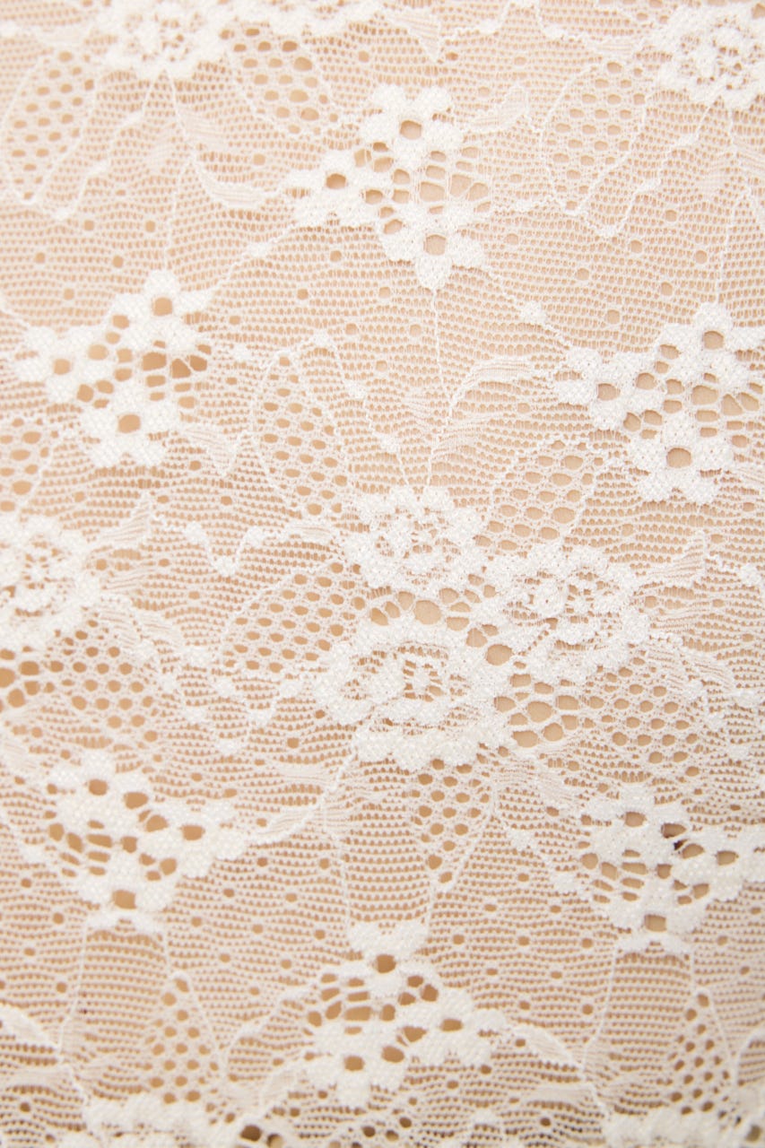 ES LACE HI NECK トップス O/WHT 1