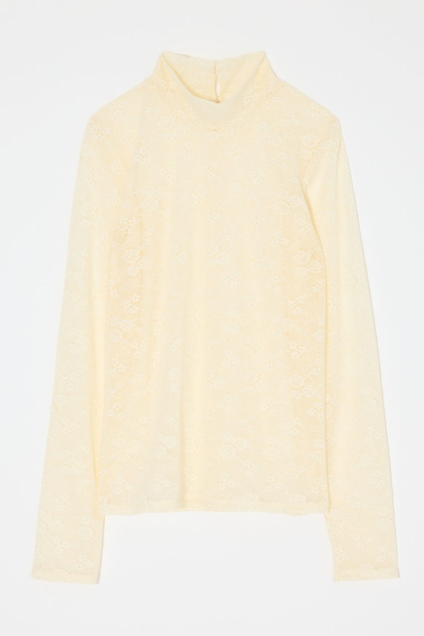 ES LACE HI NECK トップス O/WHT 1