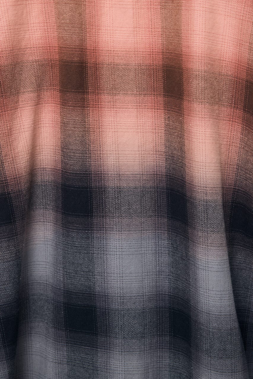 FADED CHECKED シャツ BLK FREE