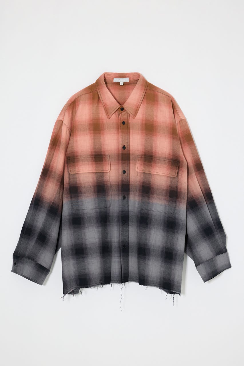 FADED CHECKED シャツ BLK FREE
