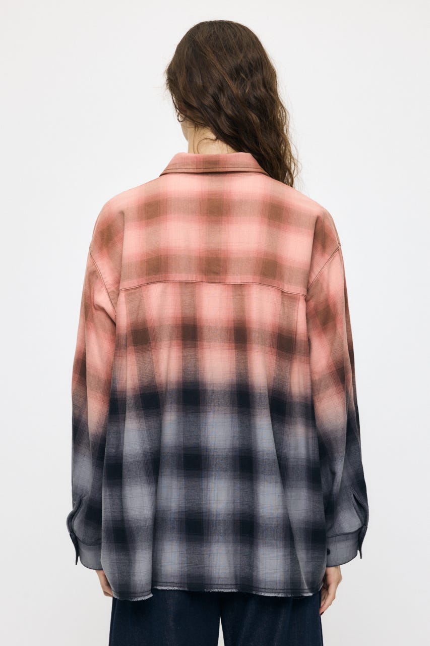 FADED CHECKED シャツ BLK FREE