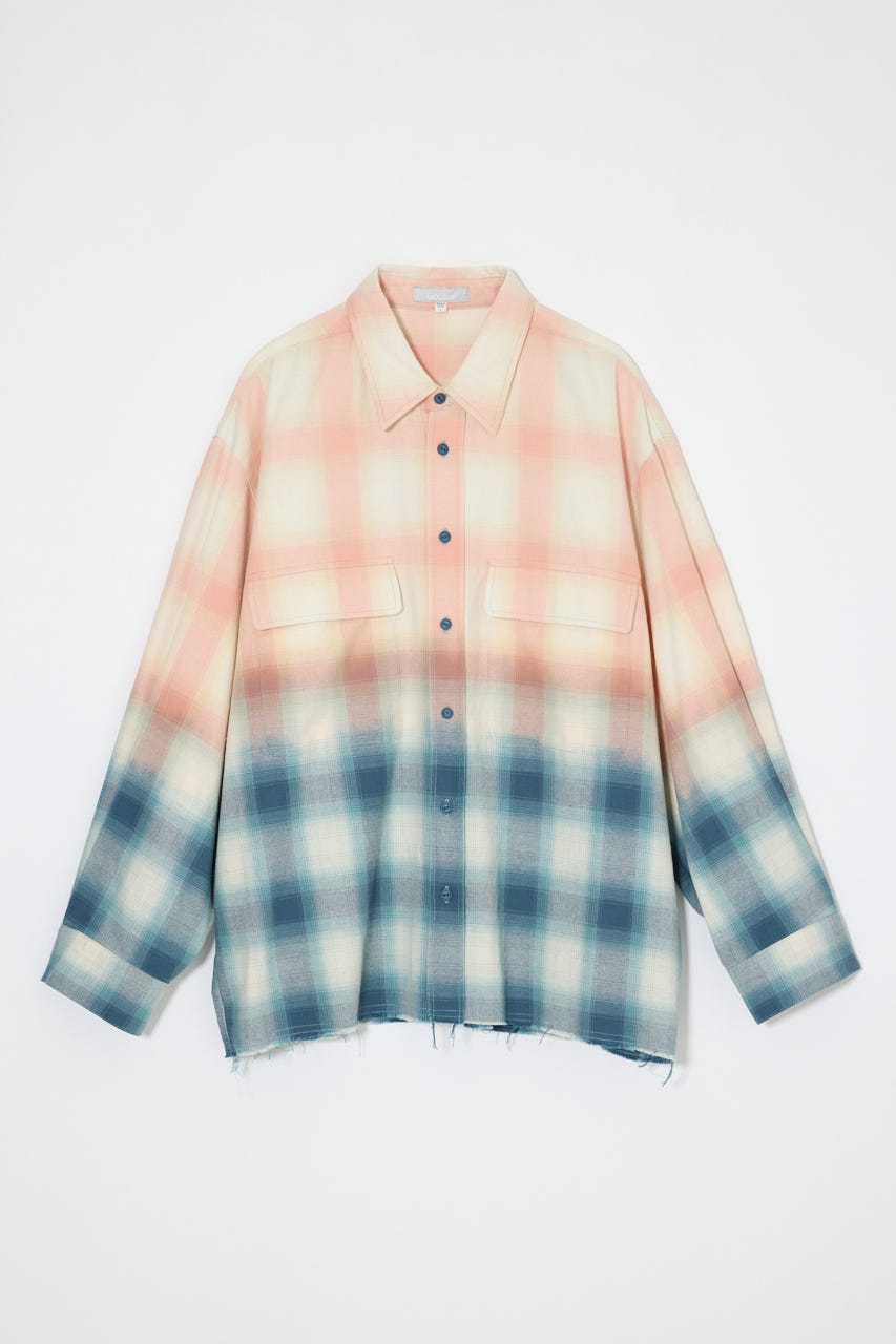 FADED CHECKED シャツ BLU FREE