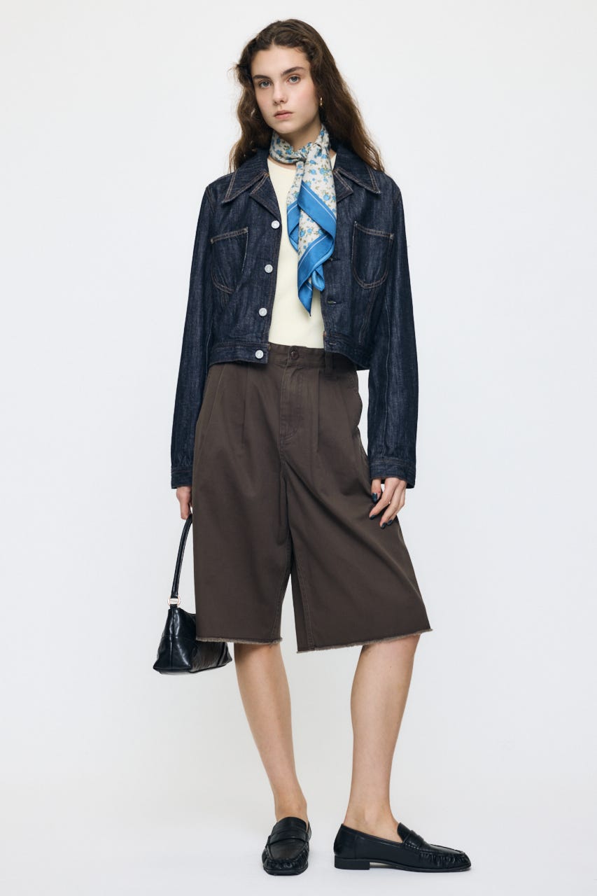 MILITARY WIDE CROPPED パンツ BRN 1