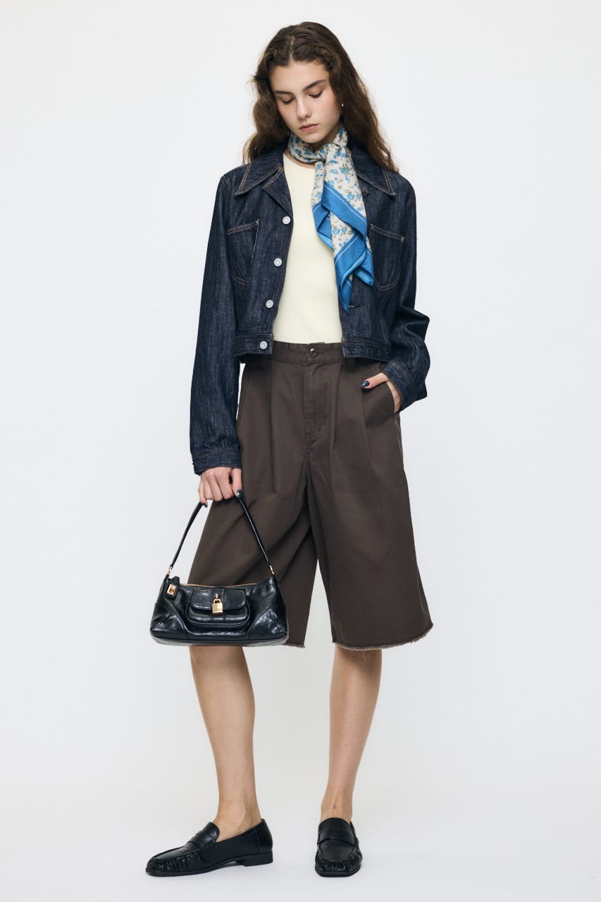 MILITARY WIDE CROPPED パンツ BRN 1