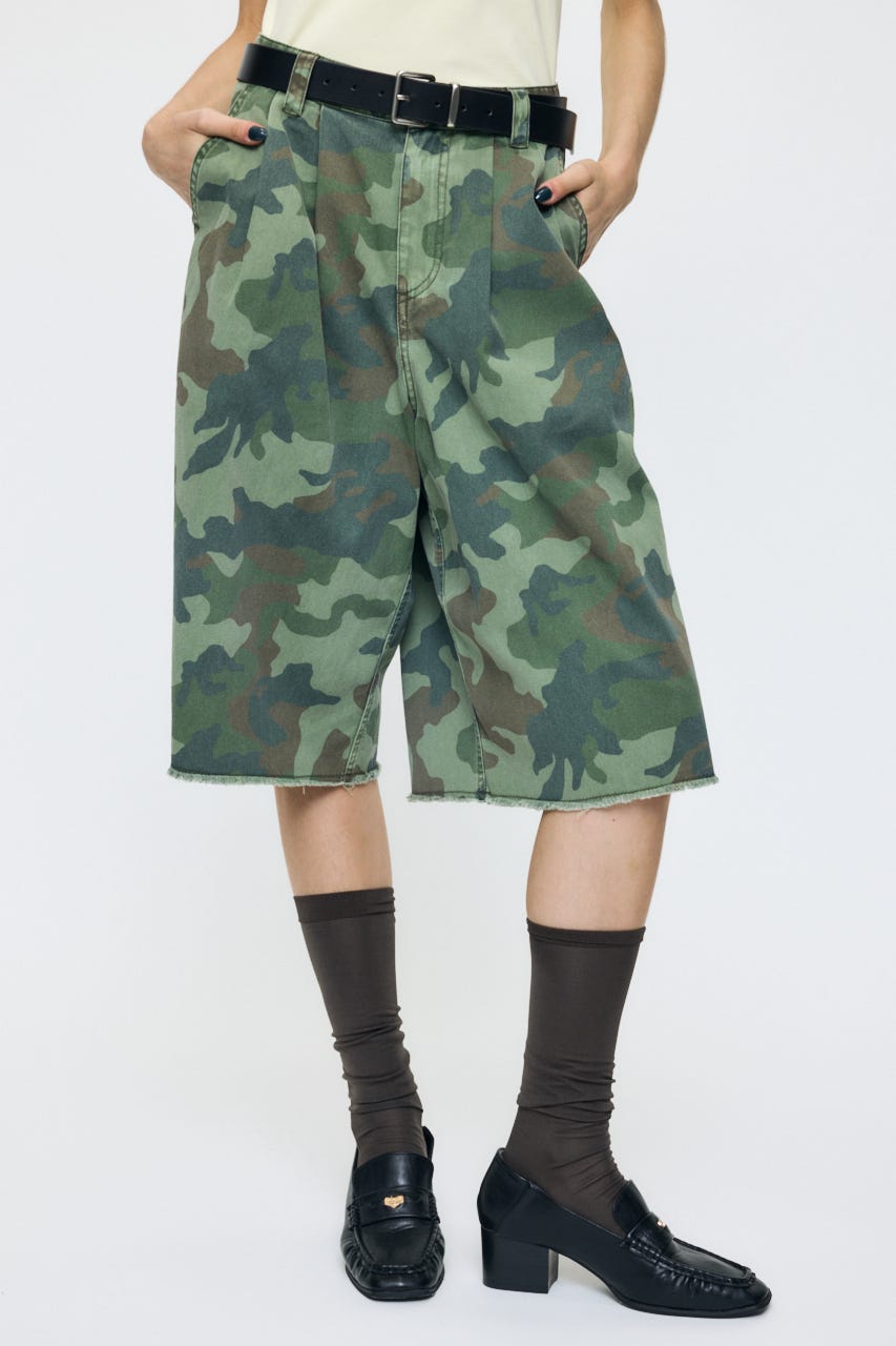 MILITARY WIDE CROPPED パンツ 柄KHA 2