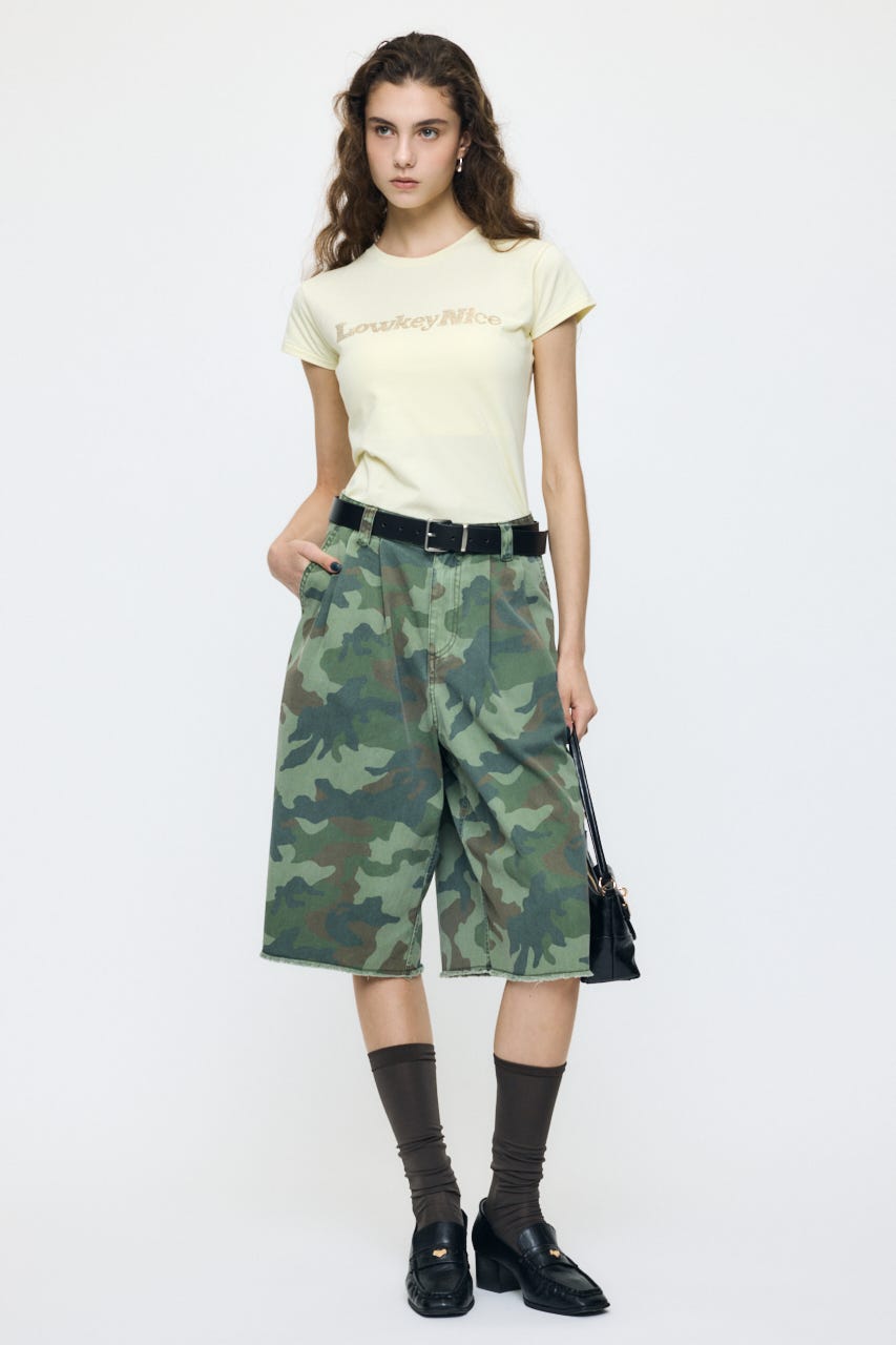 MILITARY WIDE CROPPED パンツ 柄KHA 2
