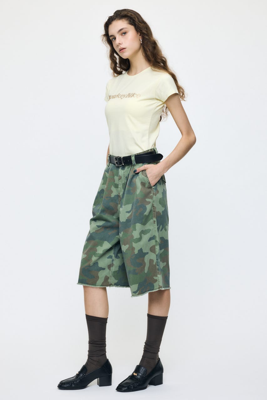 MILITARY WIDE CROPPED パンツ 柄KHA 2