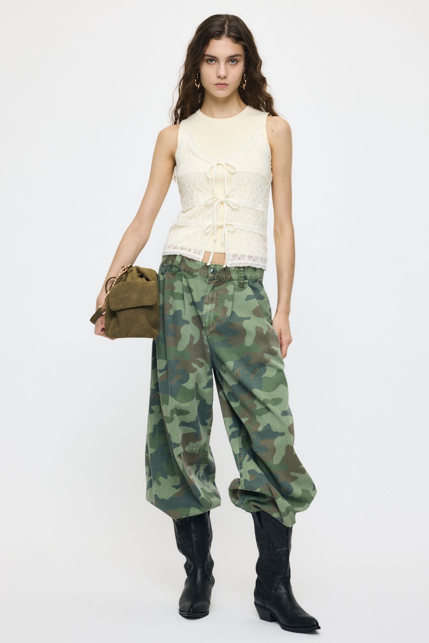 MILITARY WIDE LONG パンツ 柄KHA 1
