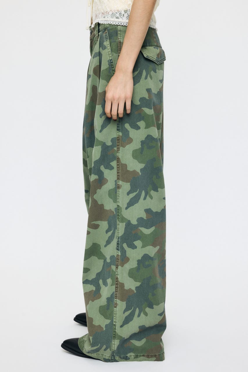 MILITARY WIDE LONG パンツ 柄KHA 1