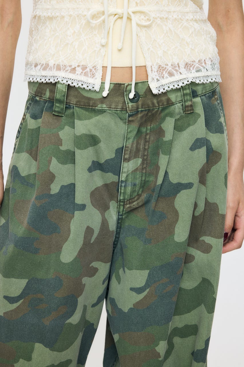 MILITARY WIDE LONG パンツ 柄KHA 1
