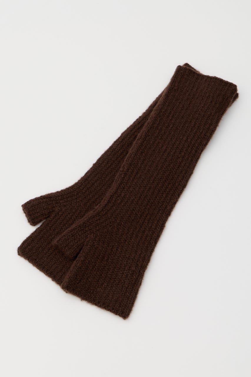RIB KNIT アームウォーマー BRN FREE