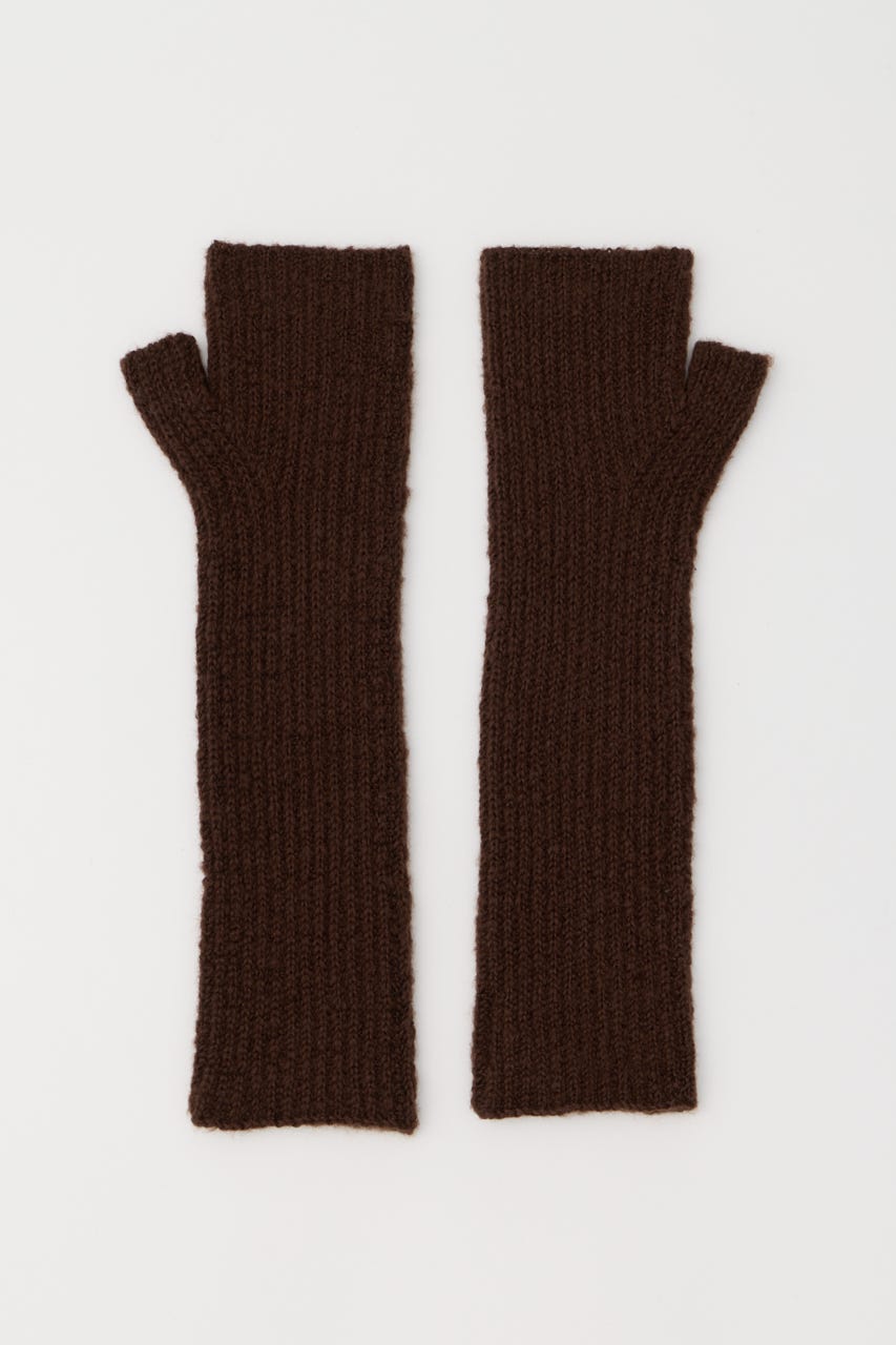 RIB KNIT アームウォーマー BRN FREE
