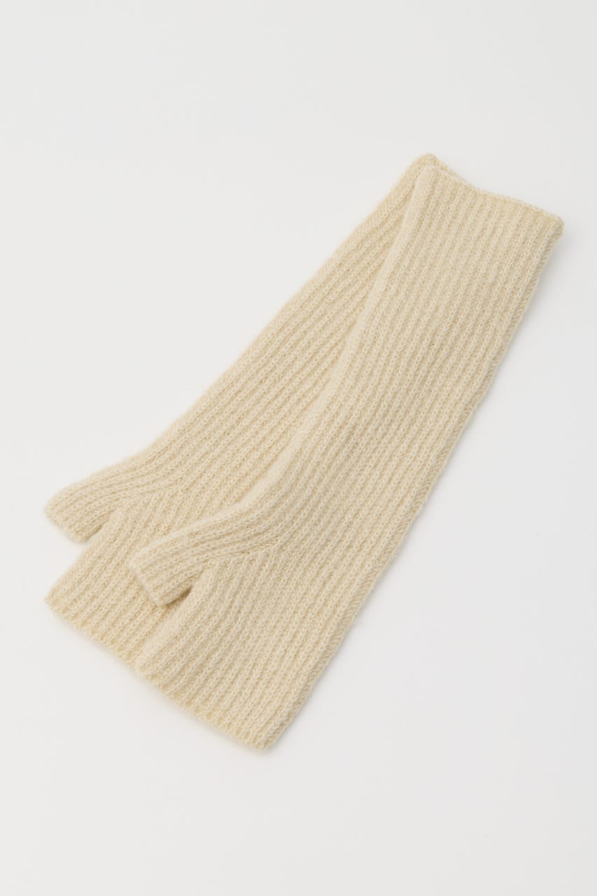 RIB KNIT アームウォーマー O/WHT FREE