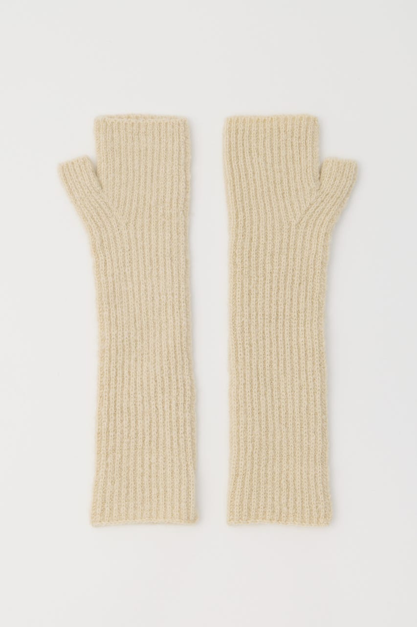 RIB KNIT アームウォーマー O/WHT FREE