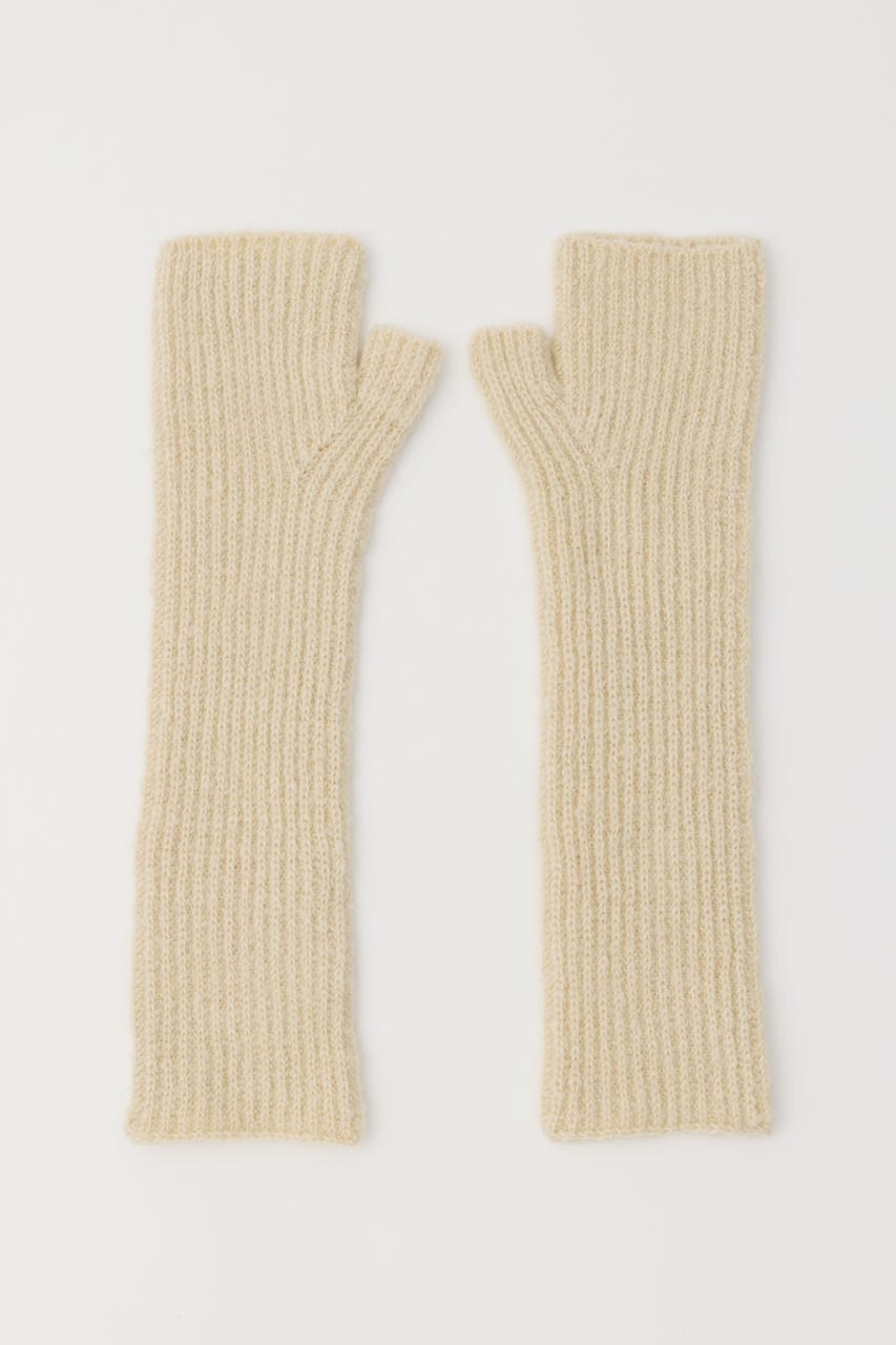 RIB KNIT アームウォーマー O/WHT FREE