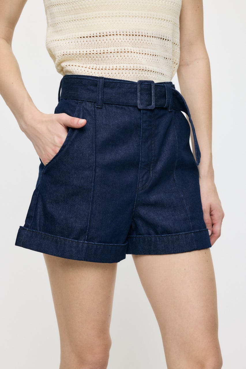 BELTED DENIM ショーツ One Wash 1