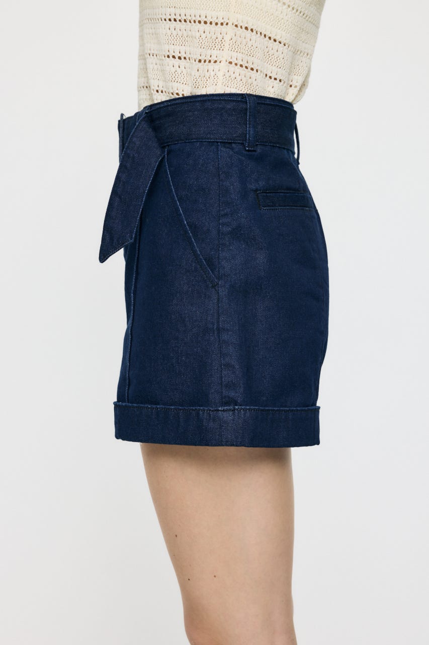 BELTED DENIM ショーツ One Wash 1