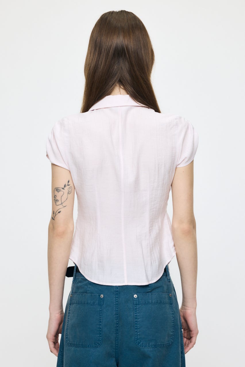 STUDDED OPEN COLLAR シャツ L/PNK 1