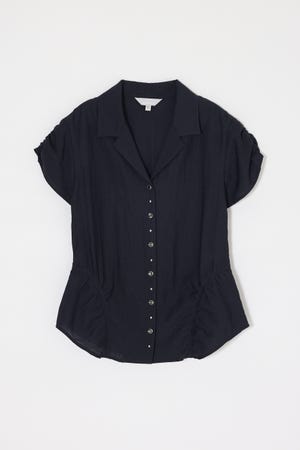 STUDDED OPEN COLLAR シャツ