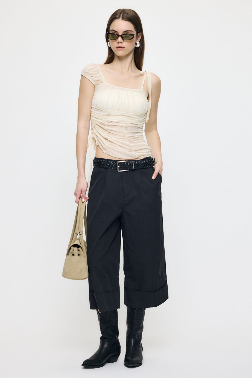 ASYMMETRY GATHER トップス IVOY FREE