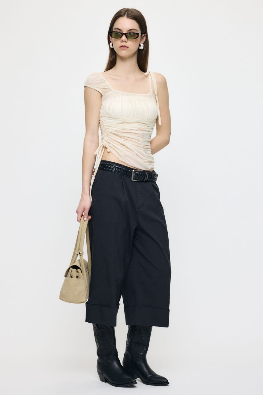 ASYMMETRY GATHER トップス IVOY FREE