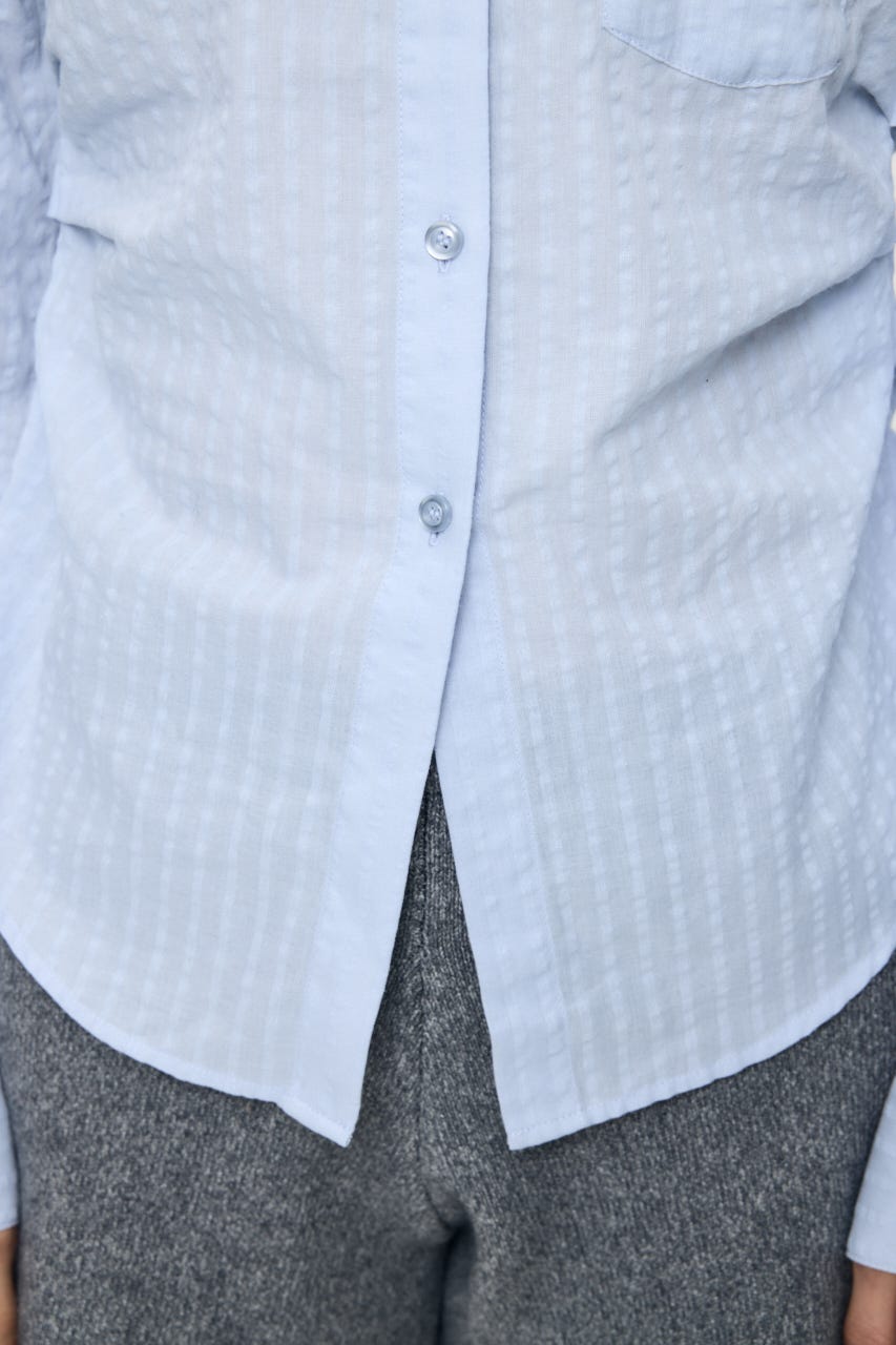 WAIST TUCK FIT シャツ BLU FREE