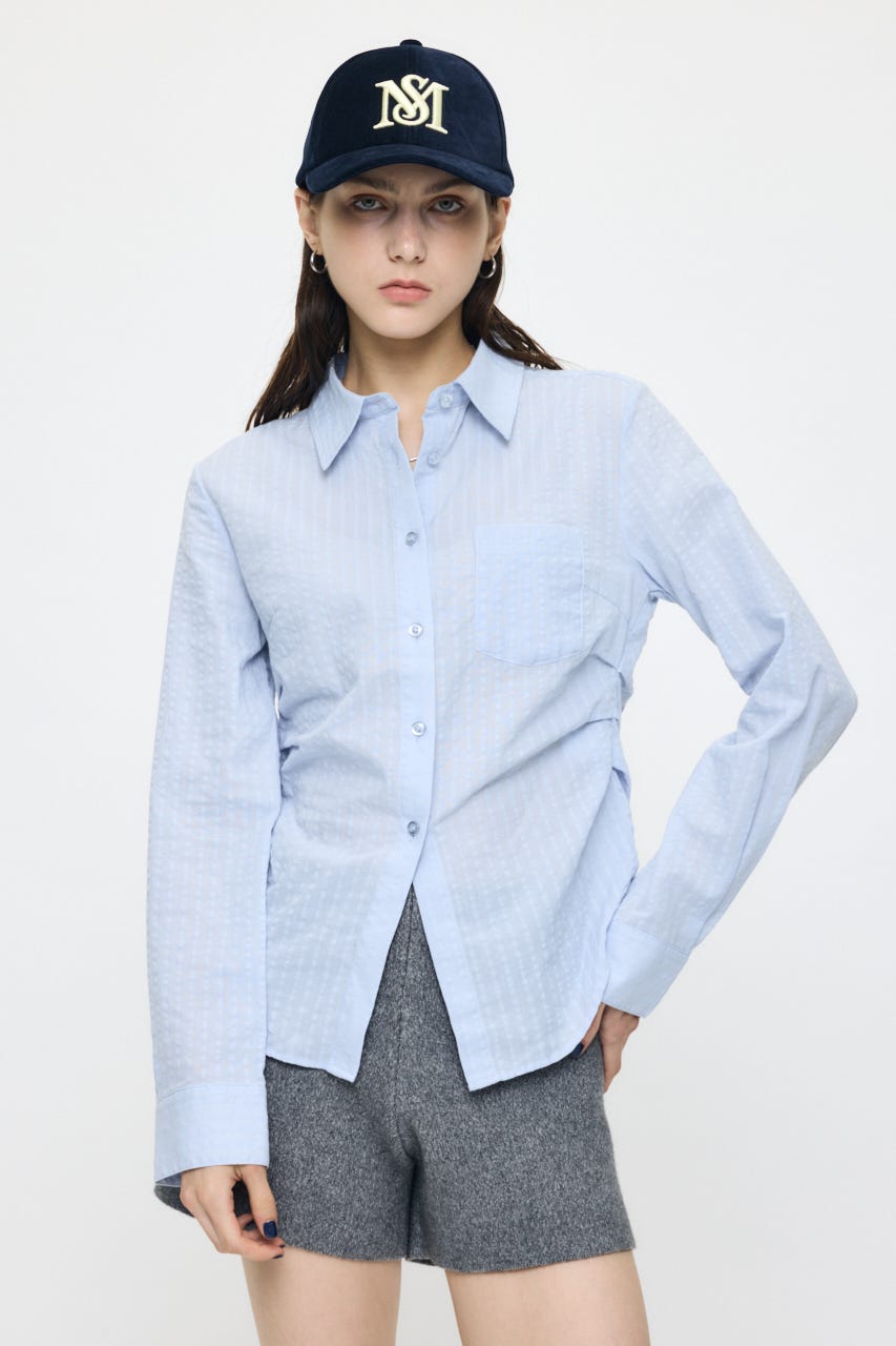 WAIST TUCK FIT シャツ BLU FREE