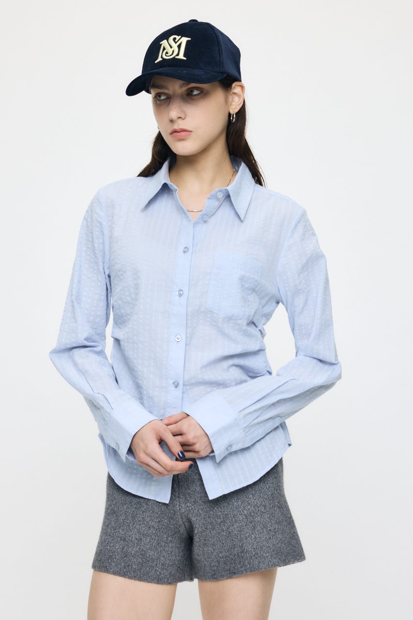 WAIST TUCK FIT シャツ BLU FREE