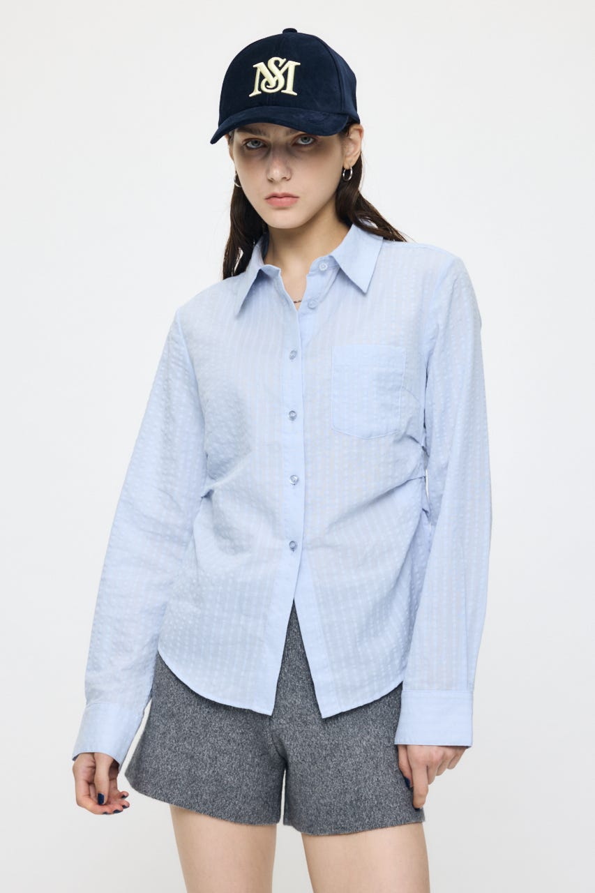 WAIST TUCK FIT シャツ BLU FREE