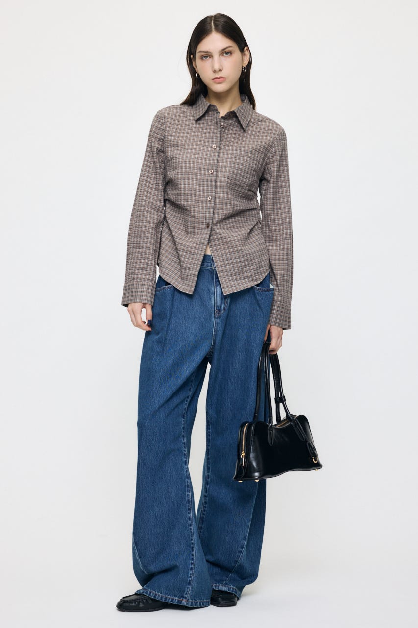 WAIST TUCK FIT シャツ 柄BRN FREE