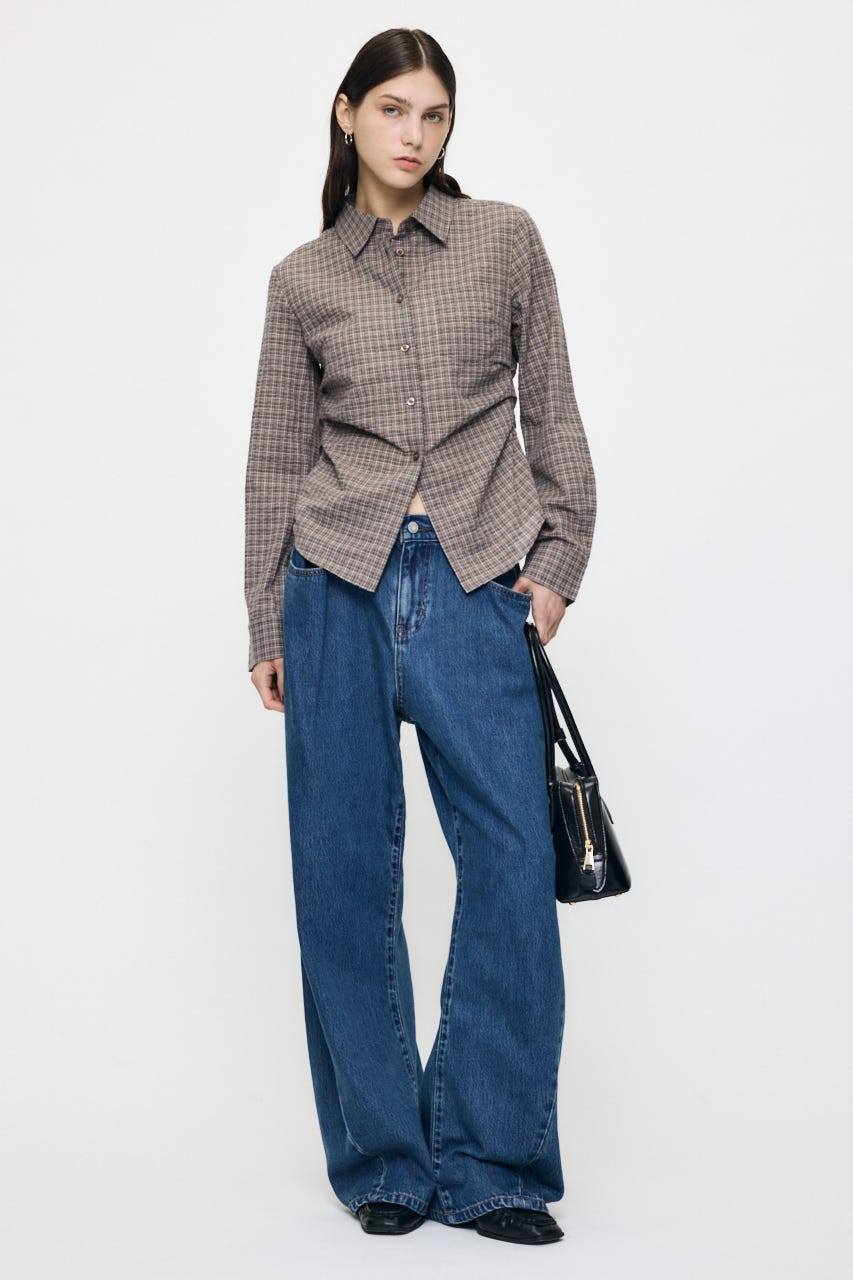 WAIST TUCK FIT シャツ 柄BRN FREE