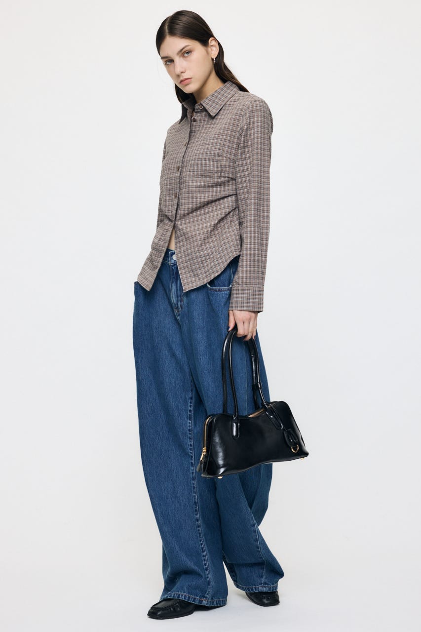 WAIST TUCK FIT シャツ 柄BRN FREE