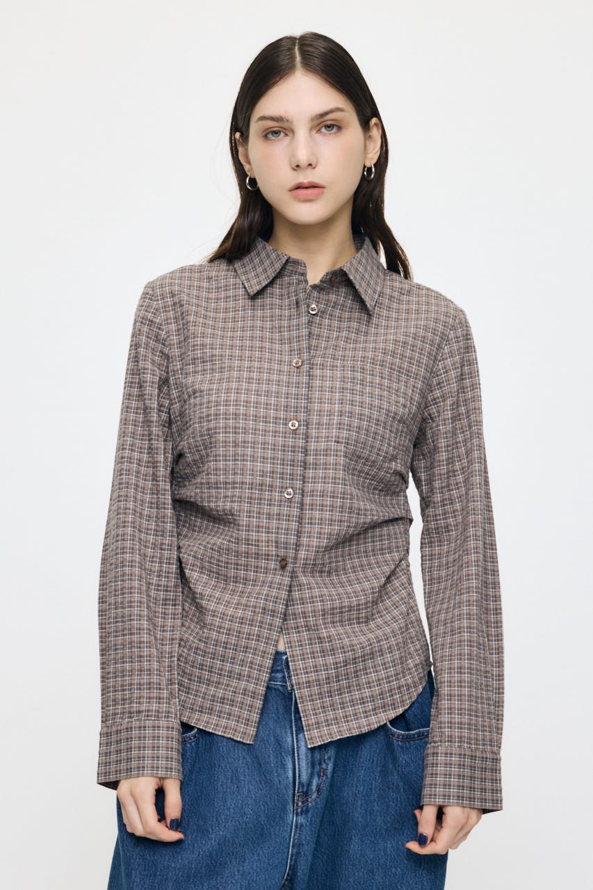 WAIST TUCK FIT シャツ 柄BRN FREE