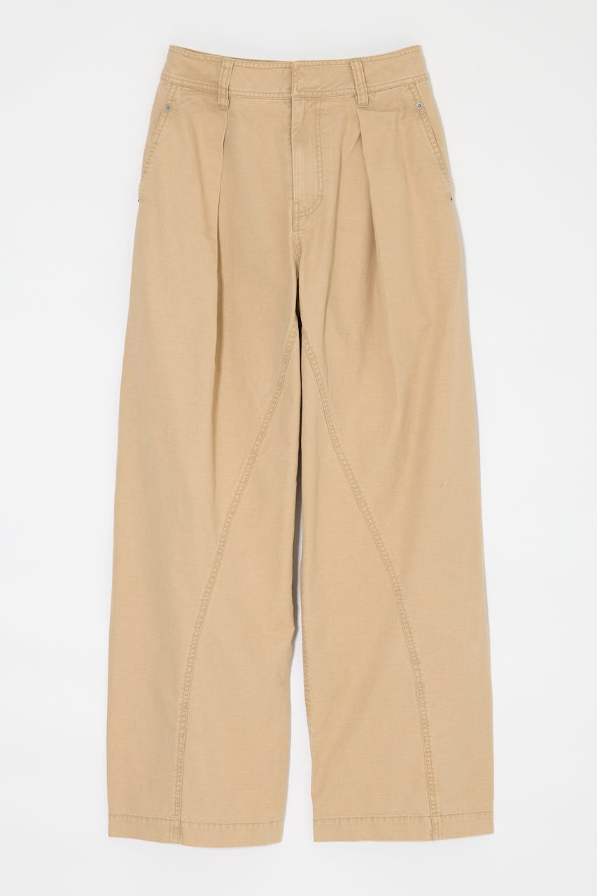 CURVE LINE TUCK パンツ