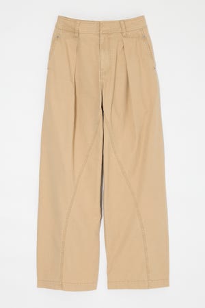 CURVE LINE TUCK パンツ