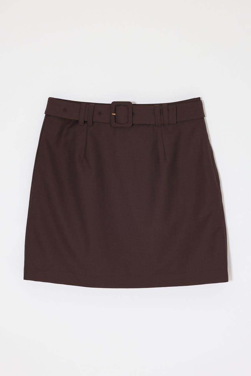 CLASSIC BELTED MINI スカート BRN 2