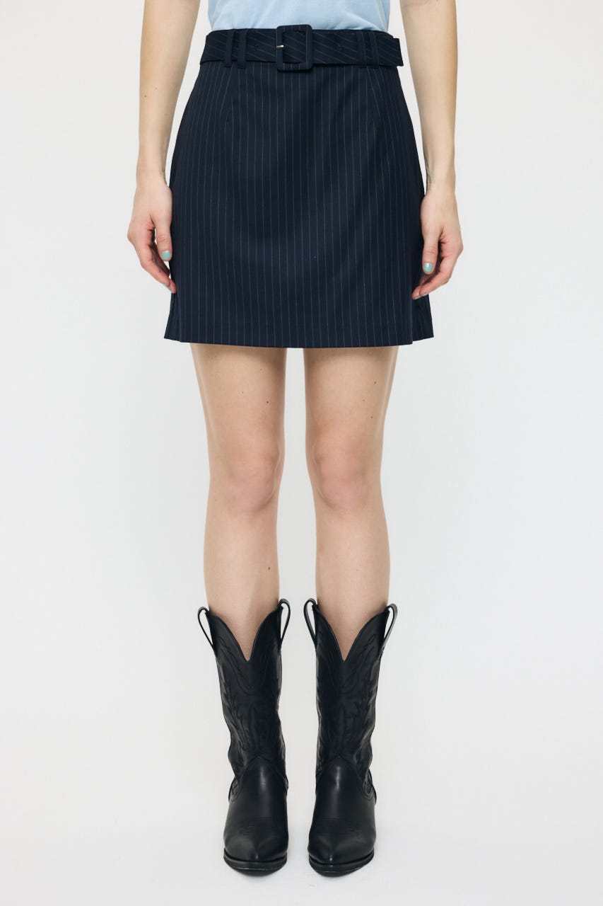 CLASSIC BELTED MINI スカート 柄NVY 1