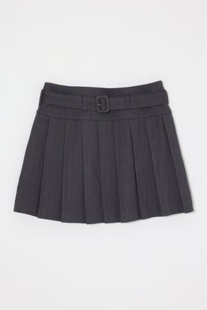 BELTED PLEATS MINI スカート