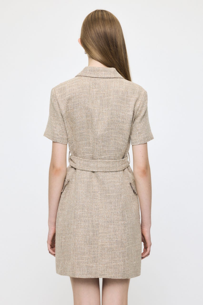 TWEEDED MINI ドレス BEG 1