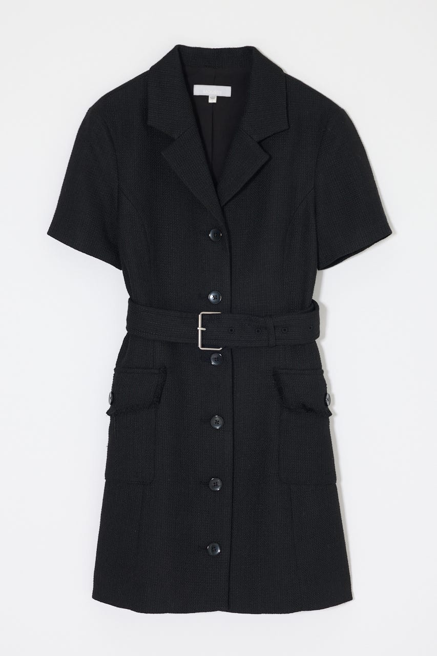 TWEEDED MINI ドレス BLK 1