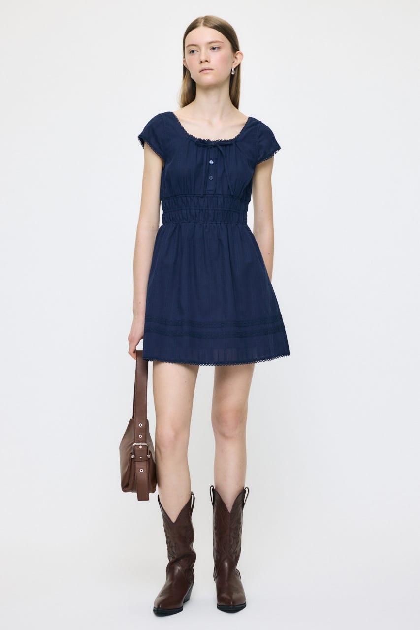 MOUSSY | COTTON LACE MINI ドレス (ワンピース(ミニ・ミディアム