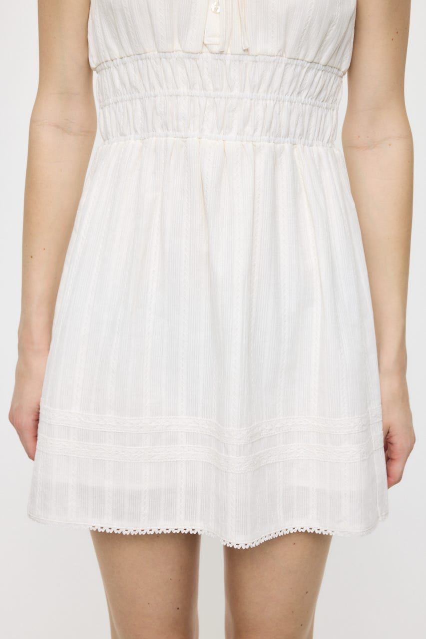 COTTON LACE MINI ドレス WHT 1