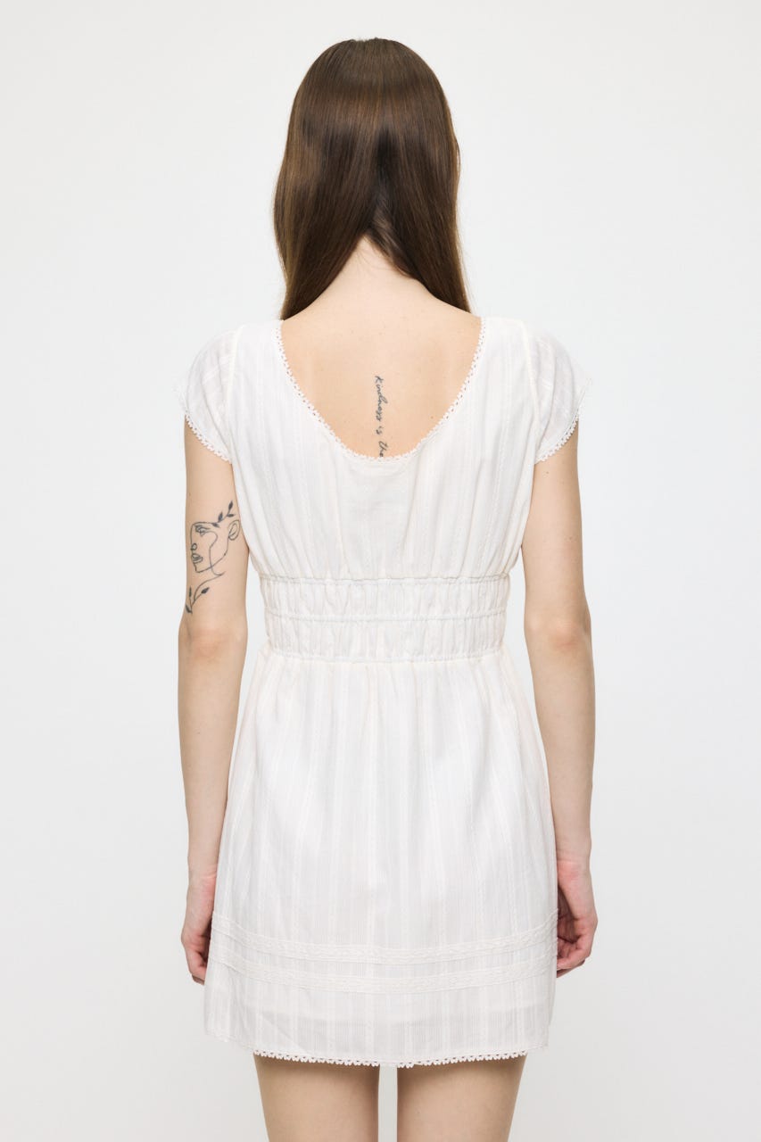 COTTON LACE MINI ドレス WHT 1