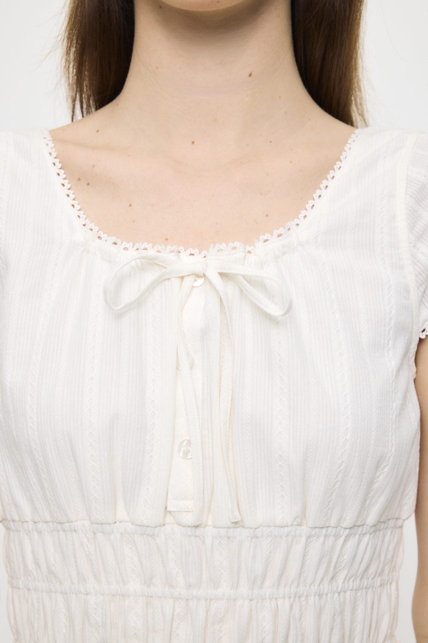 COTTON LACE MINI ドレス WHT 1