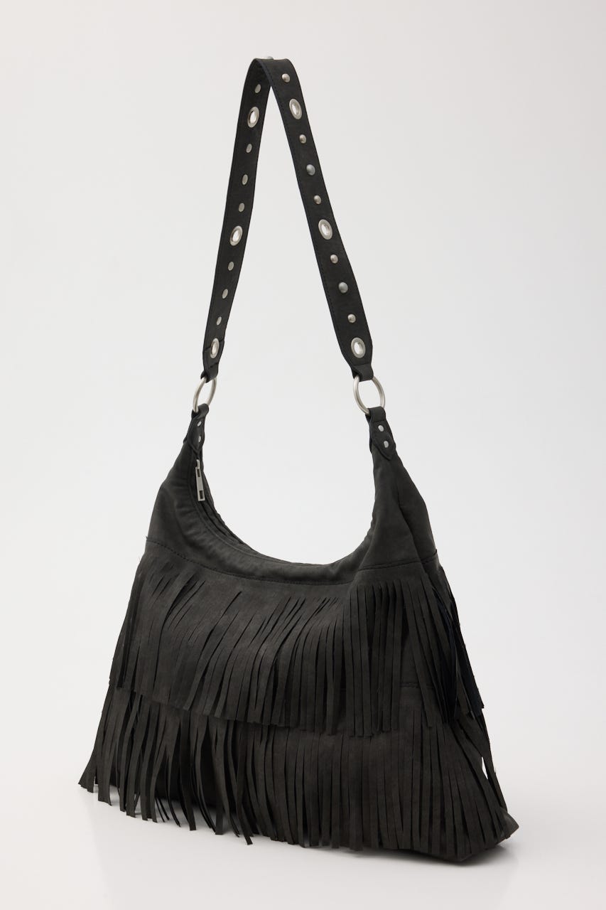 FRINGE F/SUEDE バッグ BLK FREE