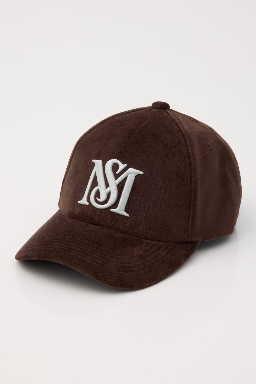 VELOUR LOGO キャップ BRN FREE