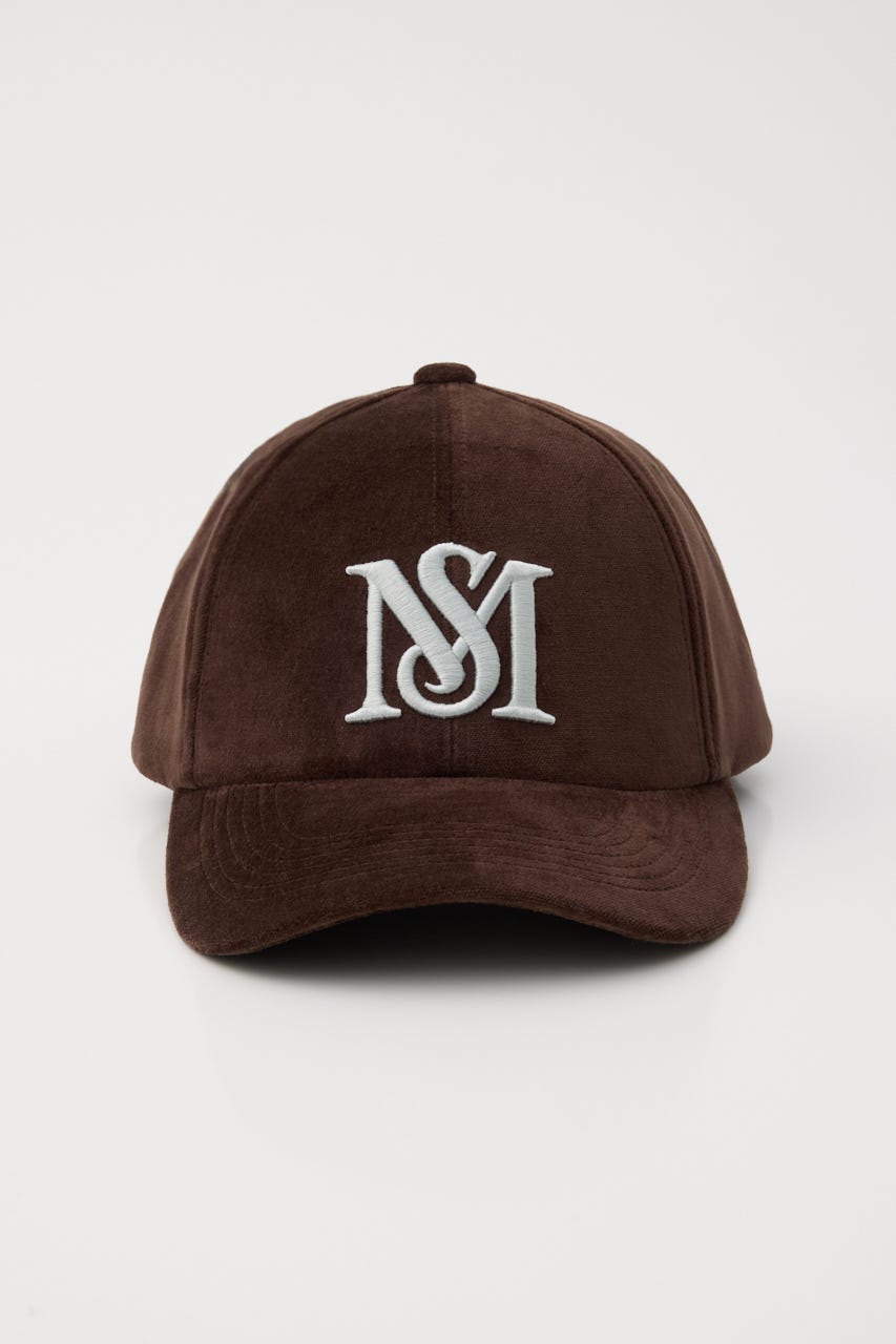 VELOUR LOGO キャップ BRN FREE