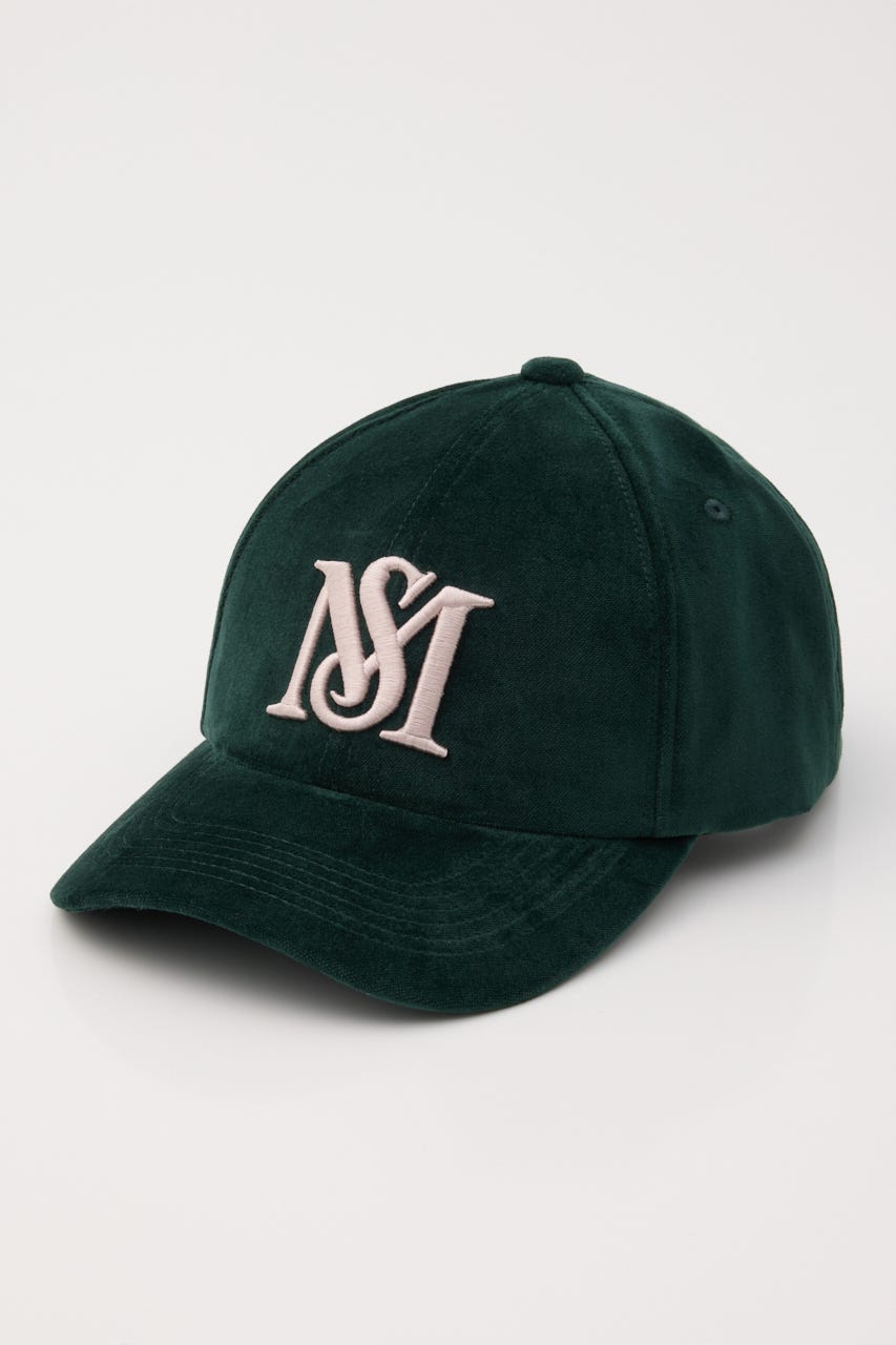 VELOUR LOGO キャップ GRN FREE