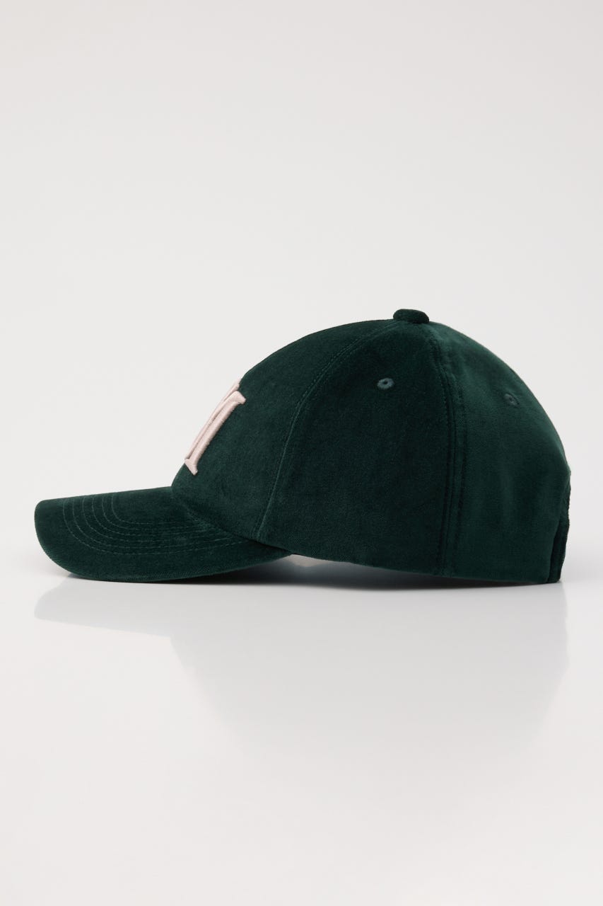VELOUR LOGO キャップ GRN FREE