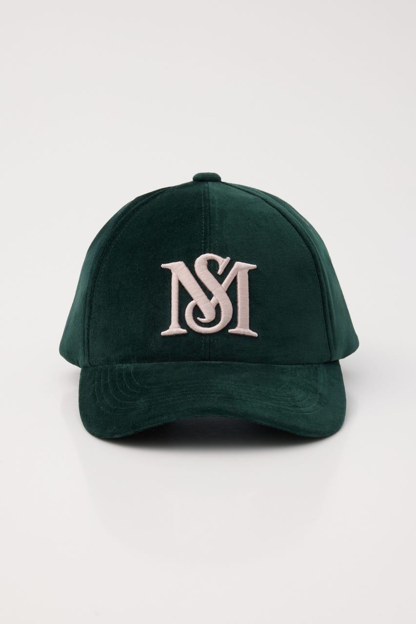 VELOUR LOGO キャップ GRN FREE